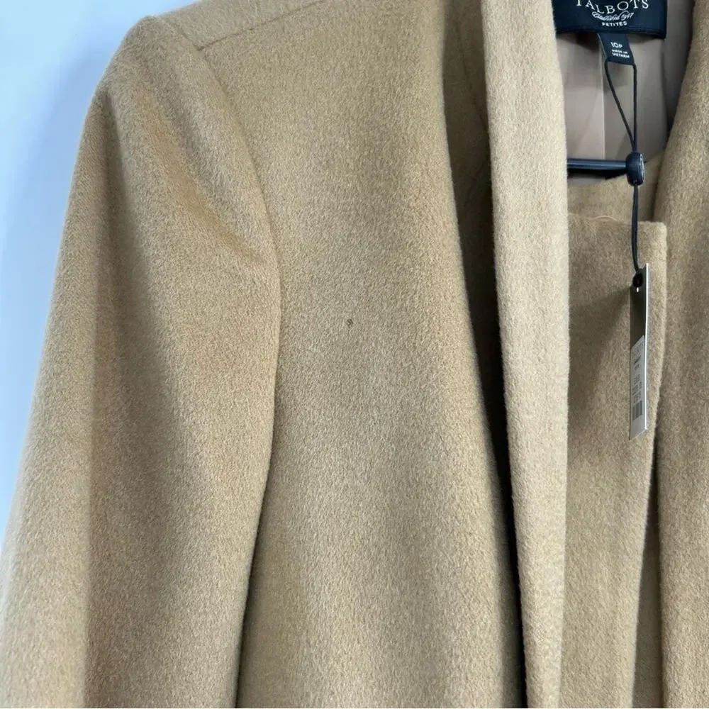 NWT‎ *Flawed* Talbots 100% Wool Camel Colored Blazer Size 10P
